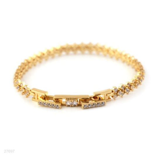 dreamy double lock gold bracelet