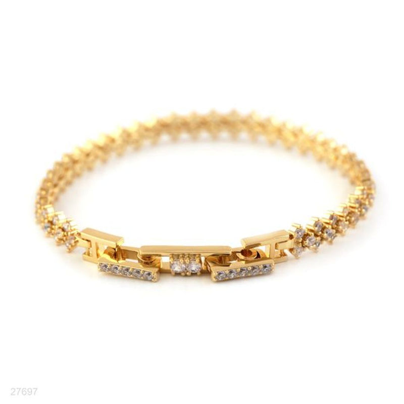 dreamy double lock gold bracelet