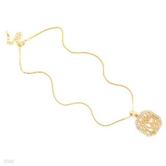 fretwork mashallah crystal pendant